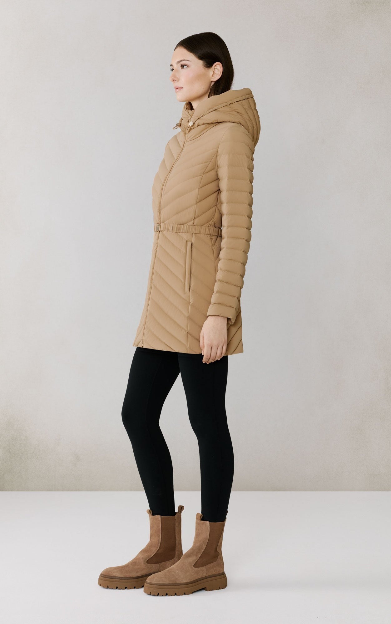 SOIA&KYO ESTELLE - Stretch Down Belted Coat - Boutique Bubbles