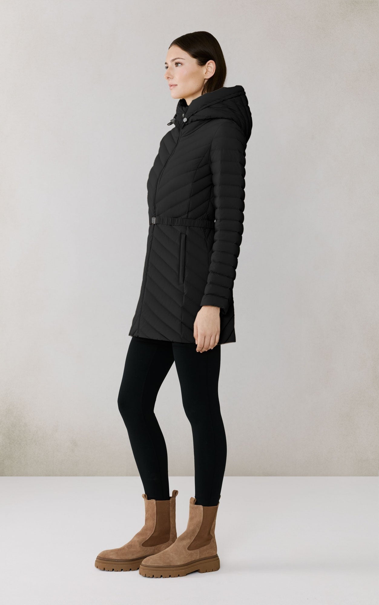 SOIA&KYO ESTELLE - Stretch Down Belted Coat - Boutique Bubbles