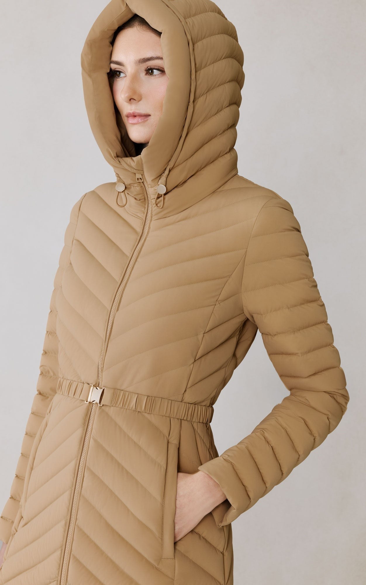 SOIA&KYO ESTELLE - Stretch Down Belted Coat - Boutique Bubbles