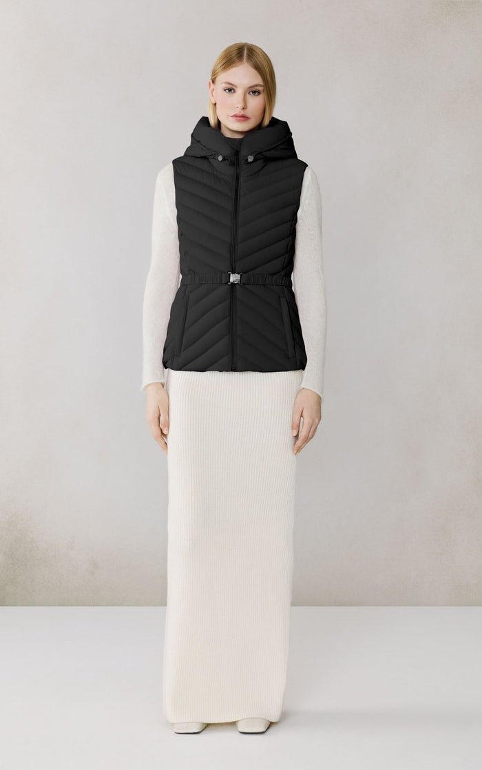 SOIA&KYO ESTELLE - VEST - Stretch Down Belted Vest - Boutique Bubbles