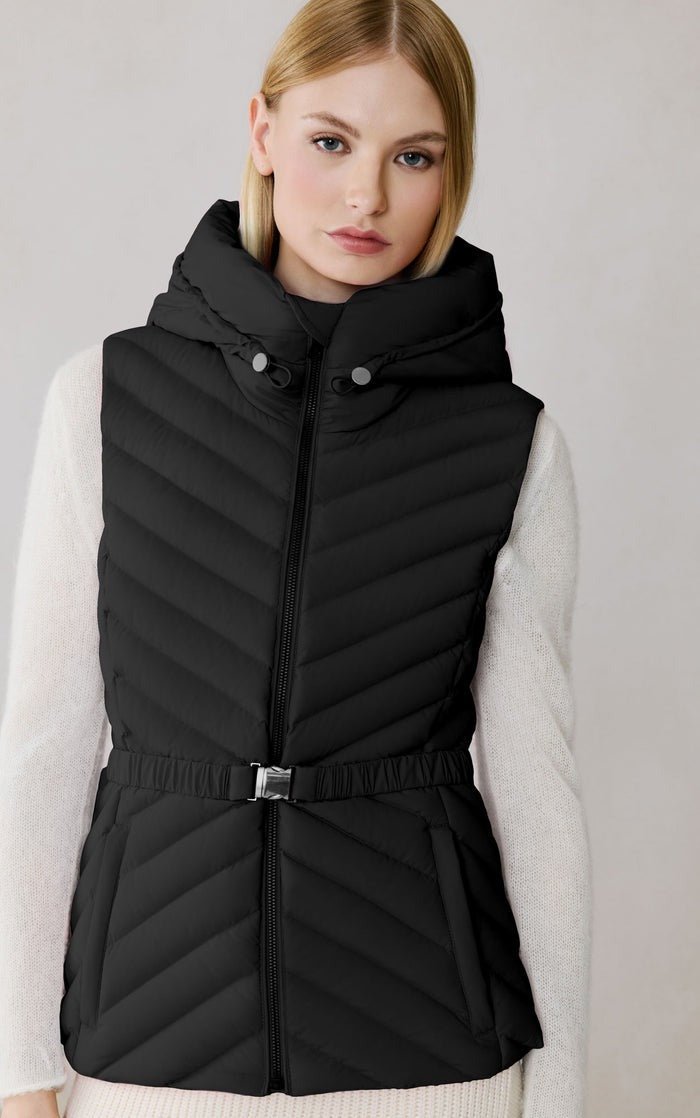 SOIA&KYO ESTELLE - VEST - Stretch Down Belted Vest - Boutique Bubbles