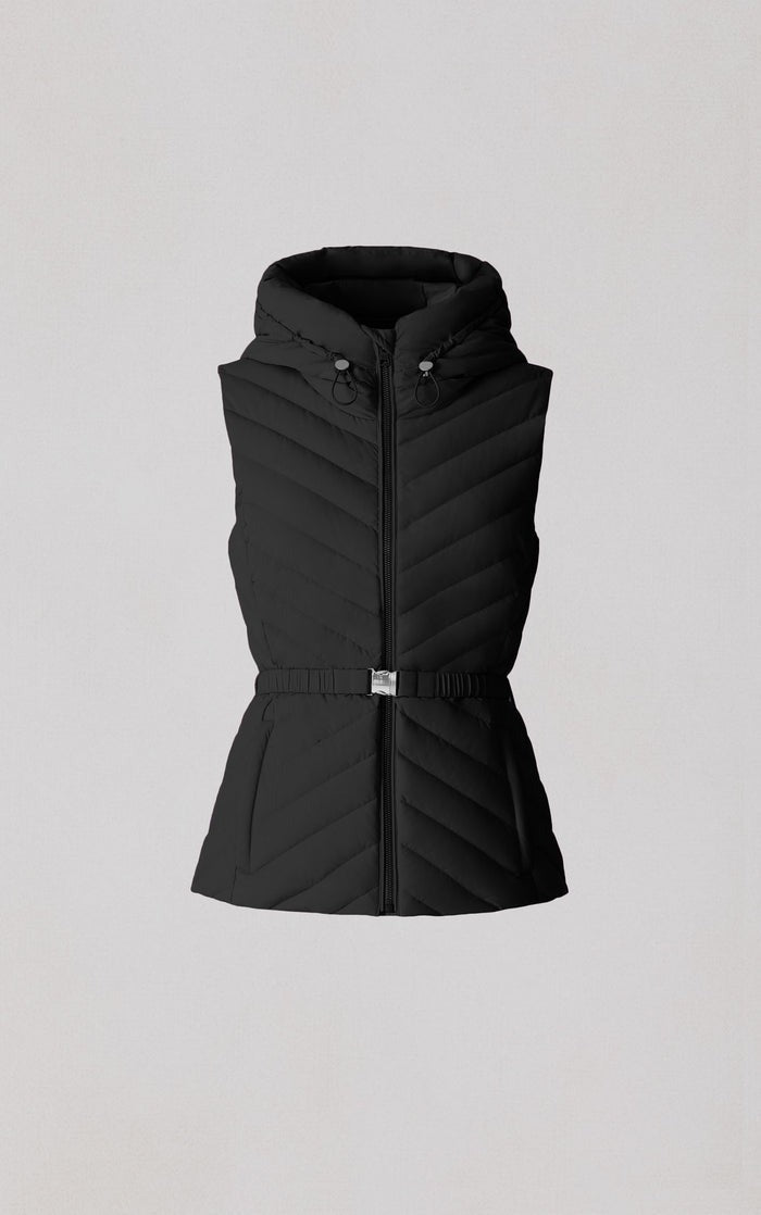 SOIA&KYO ESTELLE - VEST - Stretch Down Belted Vest - Boutique Bubbles