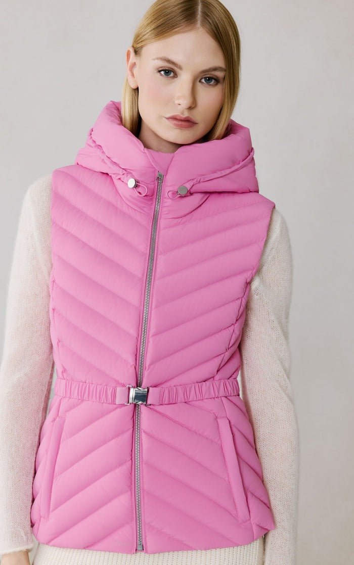 SOIA&KYO ESTELLE - VEST - Stretch Down Belted Vest - Boutique Bubbles