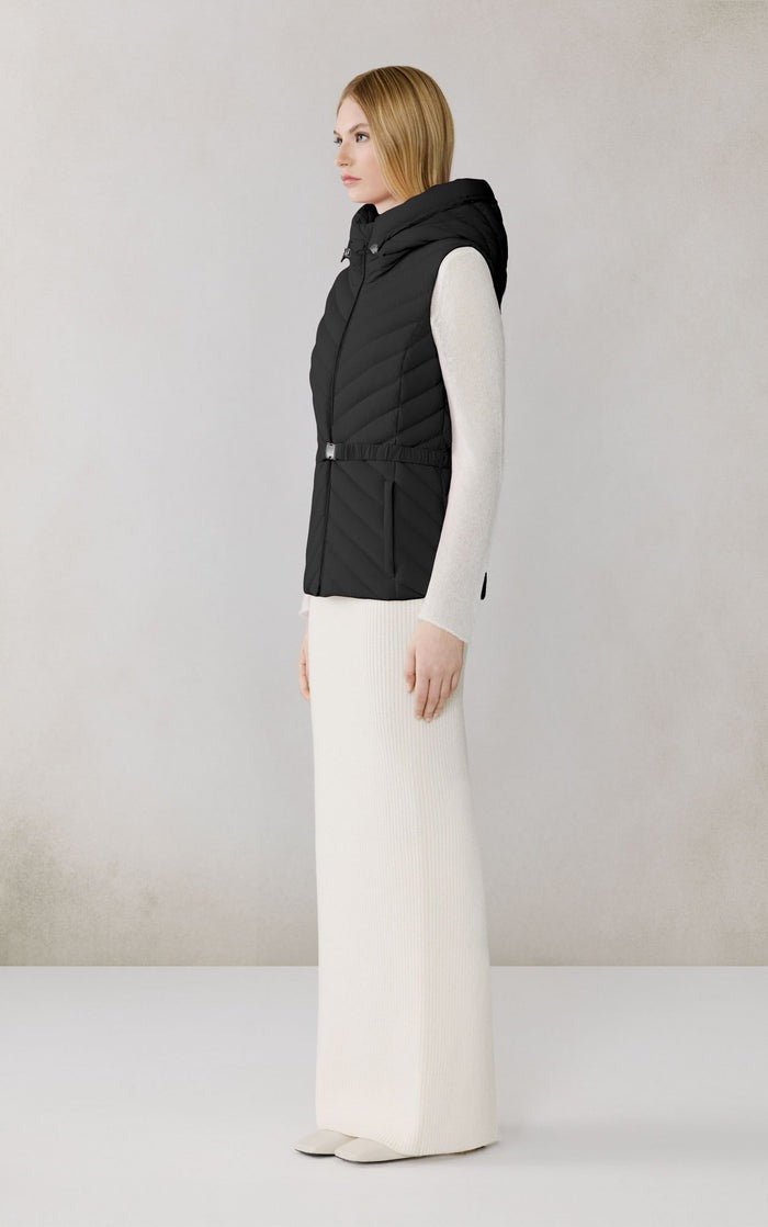 SOIA&KYO ESTELLE - VEST - Stretch Down Belted Vest - Boutique Bubbles