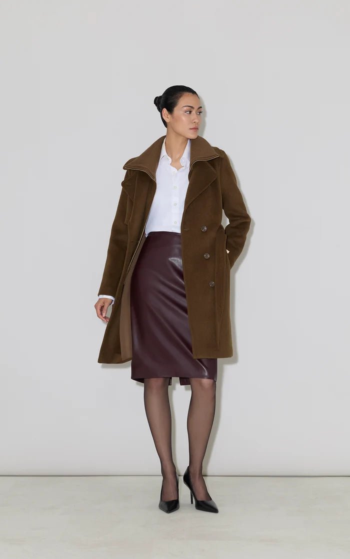 SOIA&KYO FABIANNE-CY - Semi-Fitted Classic Wool Coat - Boutique Bubbles