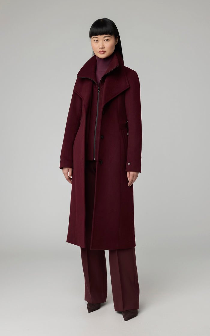SOIA&KYO ILANA - Slim - Fit Classic Wool Coat With Bib Collar - Boutique Bubbles
