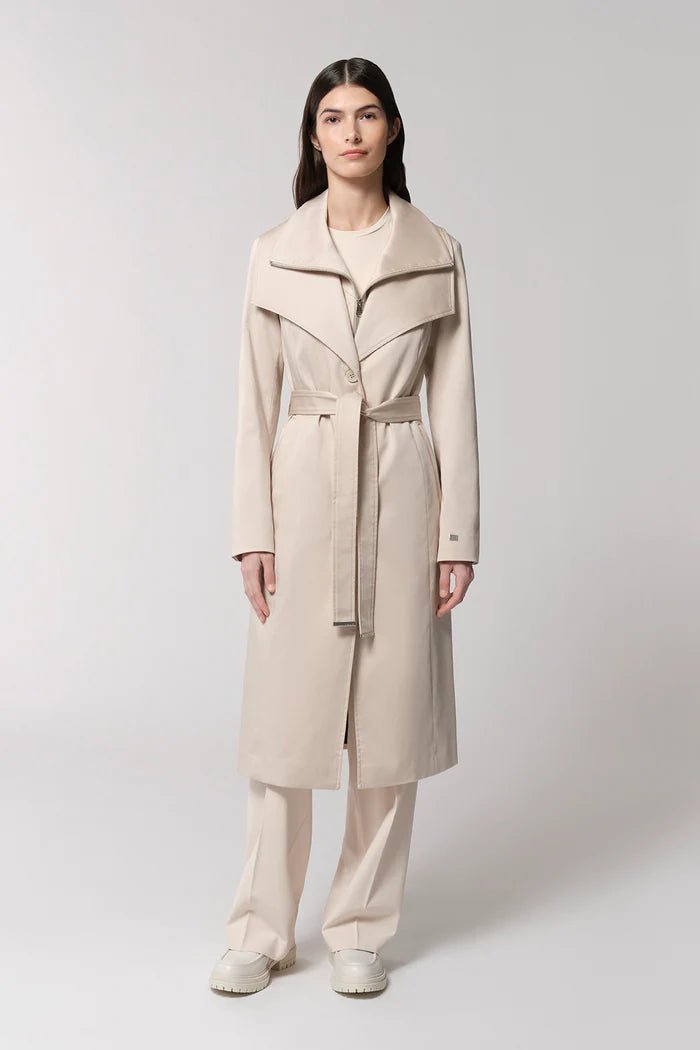 SOIA&KYO ILANA-T - Slim-Fit Trench With Bib Collar - Boutique Bubbles