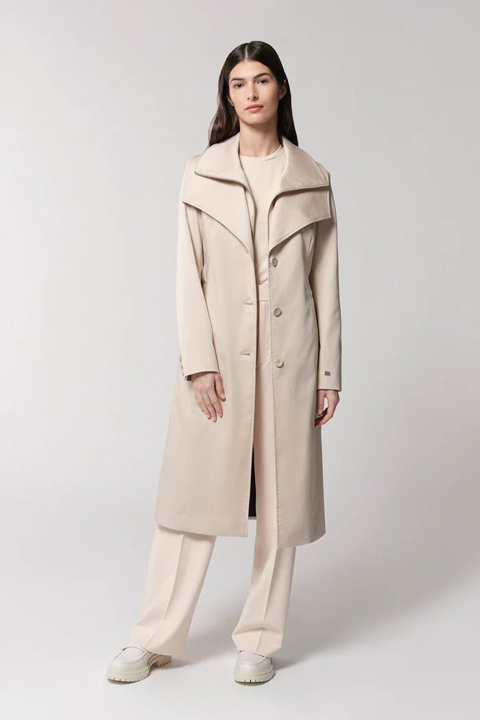 SOIA&KYO ILANA-T - Slim-Fit Trench With Bib Collar - Boutique Bubbles