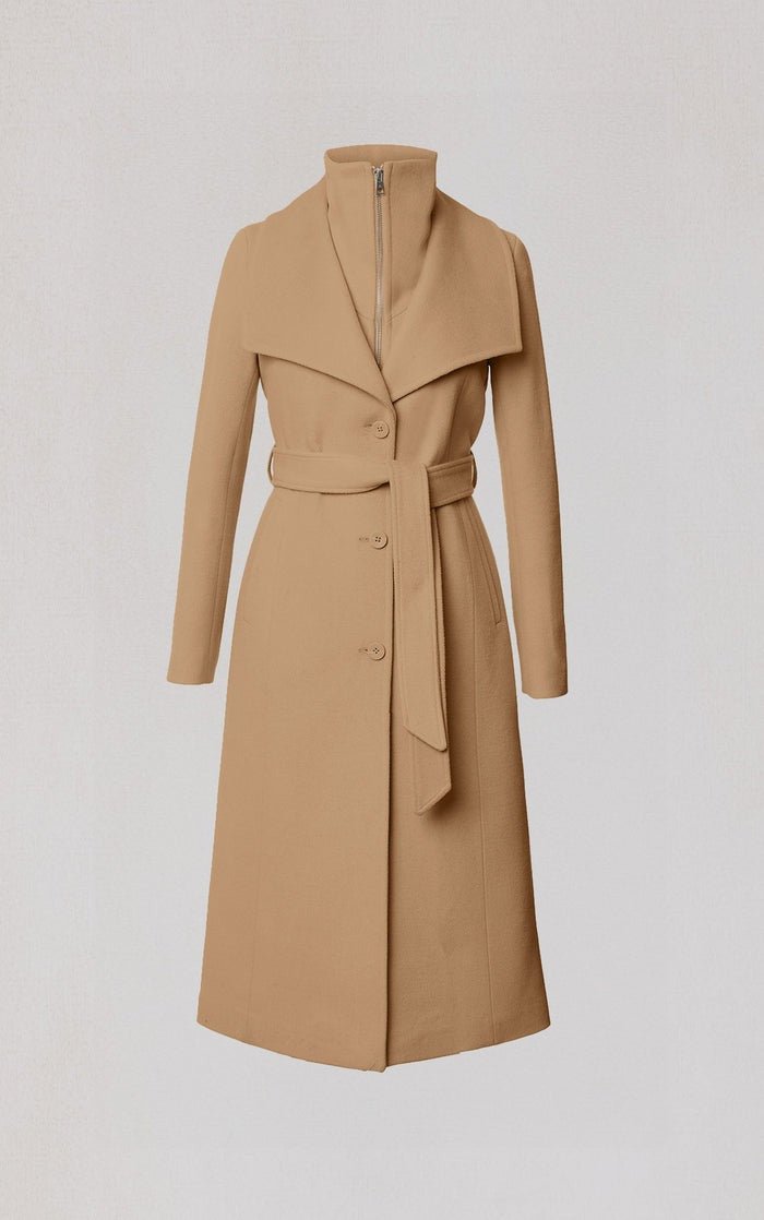 SOIA&KYO ILANA - U - Wool Belted Coat With Bib - Boutique Bubbles