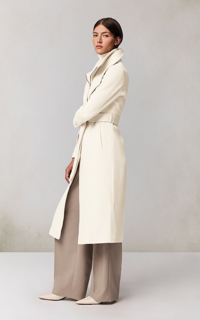 SOIA&KYO ILANA - U - Wool Belted Coat With Bib - Boutique Bubbles