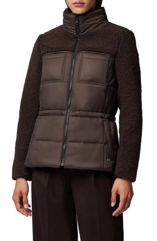 SOIA&KYO IZZIE - Sherpa mixed media jacket - FINAL SALE - Boutique Bubbles