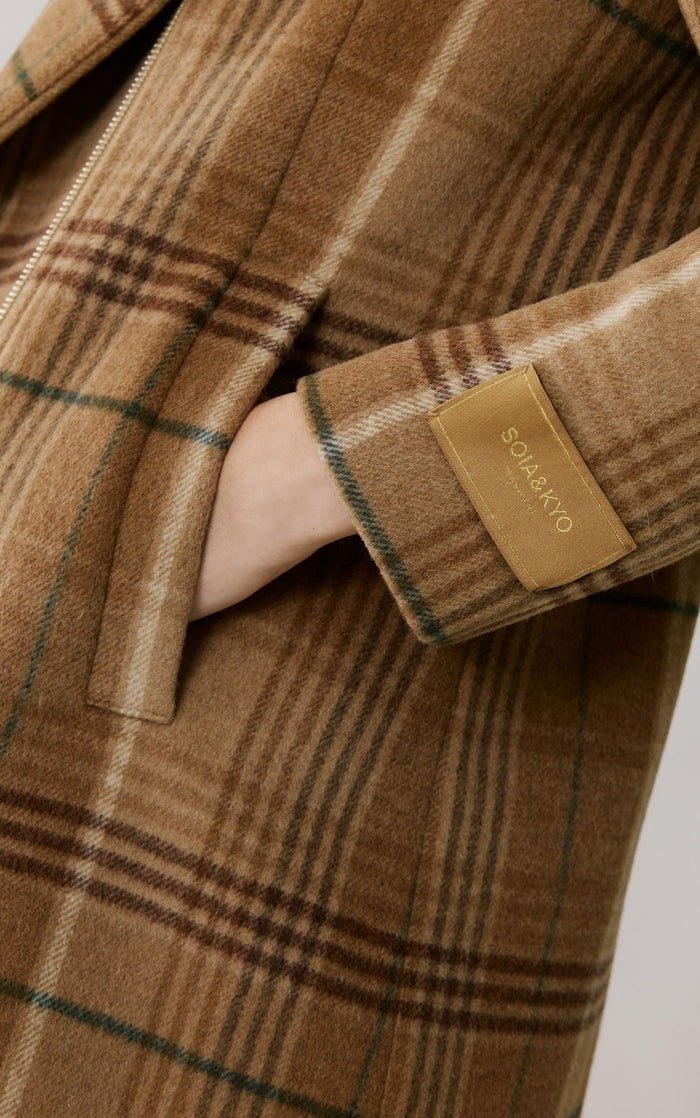 SOIA&KYO KIANA - P - Plaid Moto Coat - Boutique Bubbles