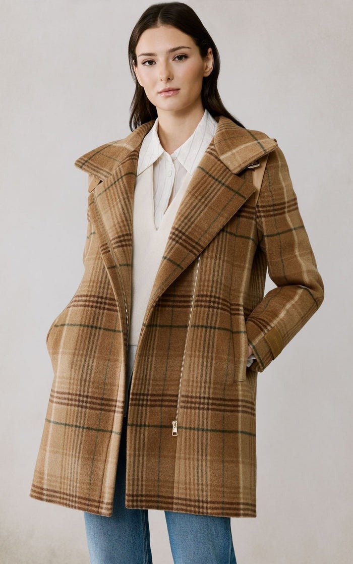 SOIA&KYO KIANA - P - Plaid Moto Coat - Boutique Bubbles