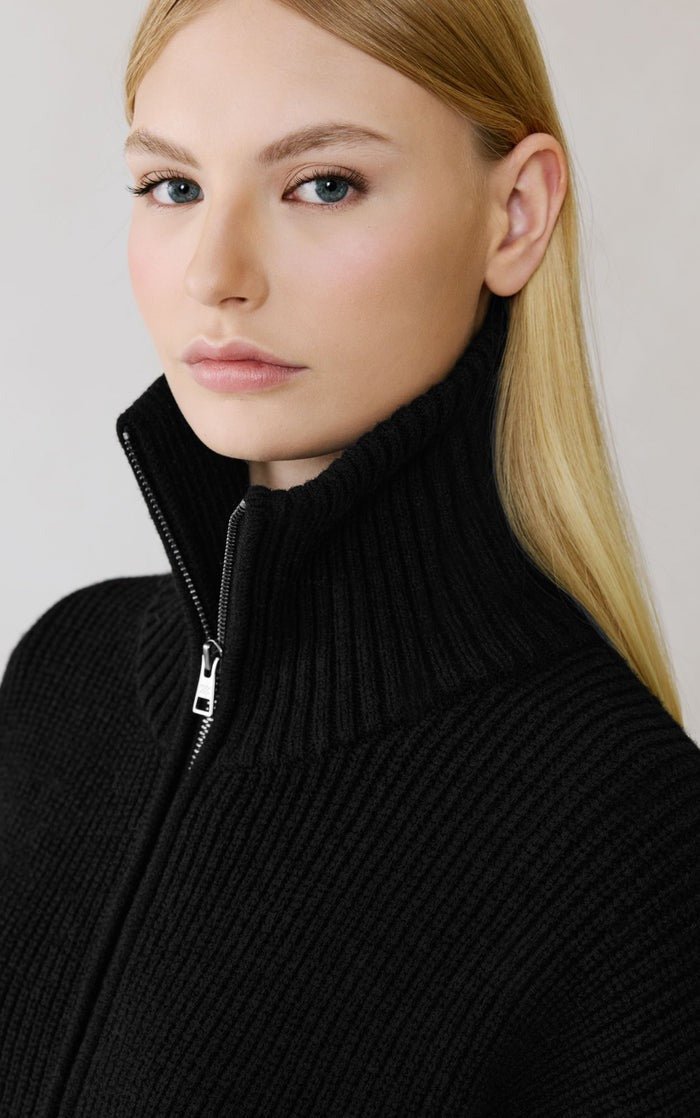 SOIA&KYO NOELLE - Wool Blend Cropped Cardigan - Boutique Bubbles