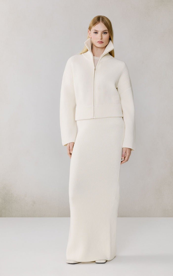 SOIA&KYO NOELLE - Wool Blend Cropped Cardigan - Boutique Bubbles