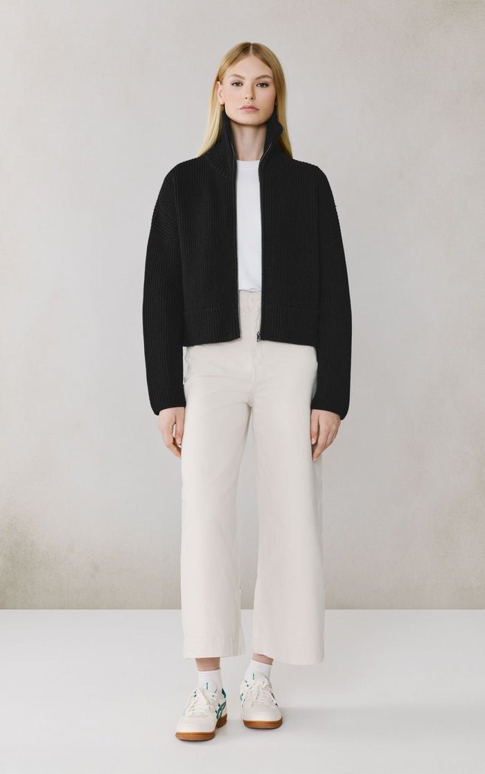 SOIA&KYO NOELLE - Wool Blend Cropped Cardigan - Boutique Bubbles