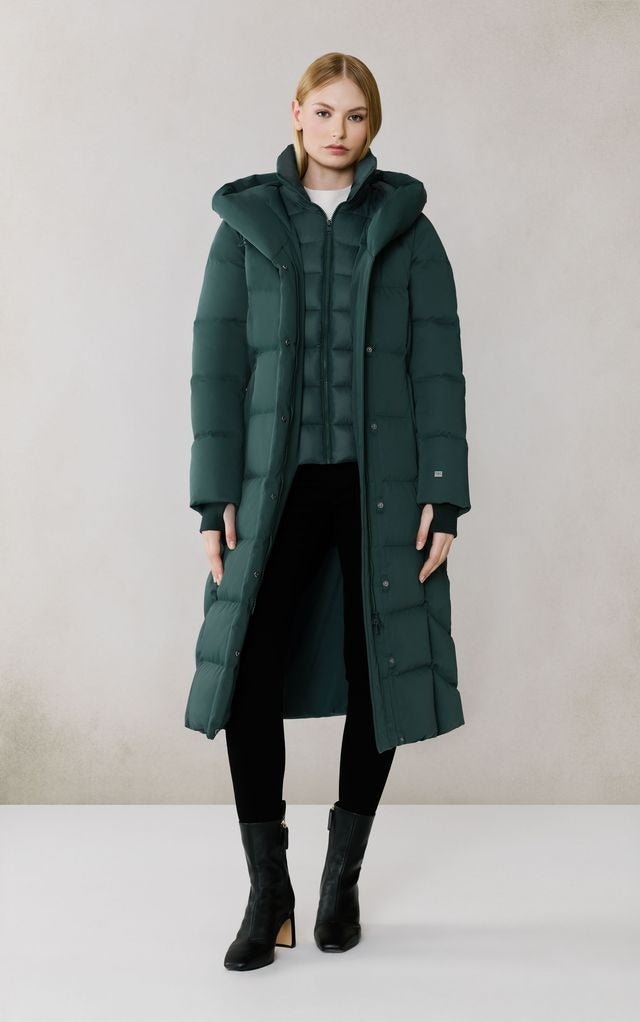 SOIA&KYO TALYSE - C - Semi - Fitted Classic Down Coat With Bib & Hood - Boutique Bubbles