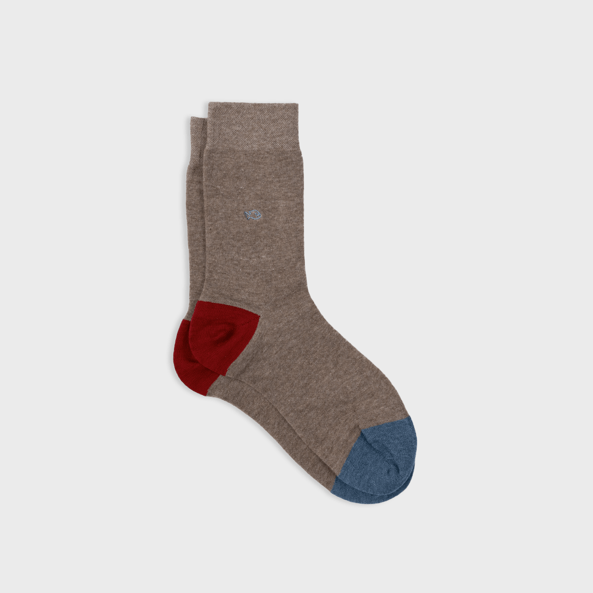 Solid combed cotton socks - Brown - Boutique Bubbles