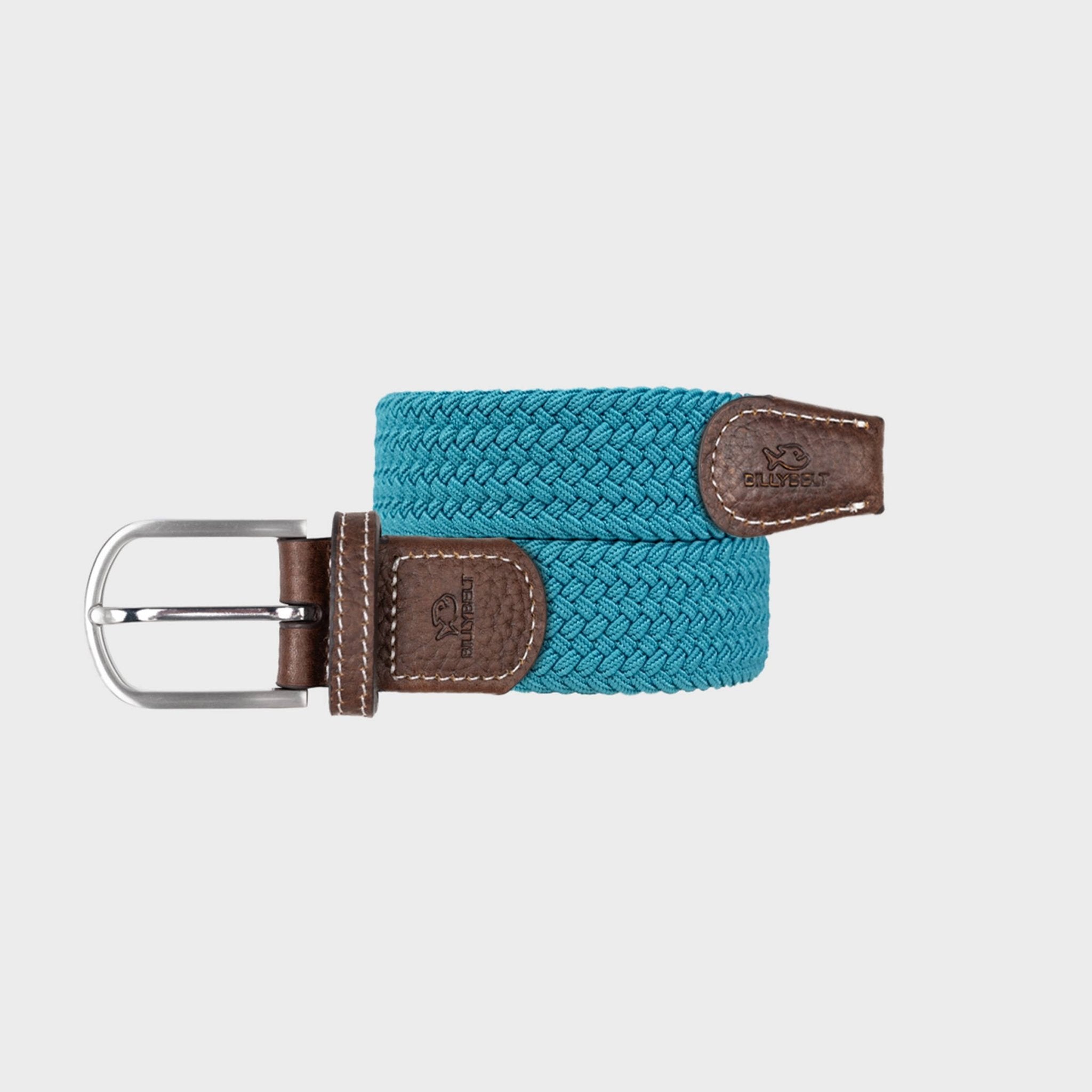 Solid elastic braided belt - Teal - Boutique Bubbles