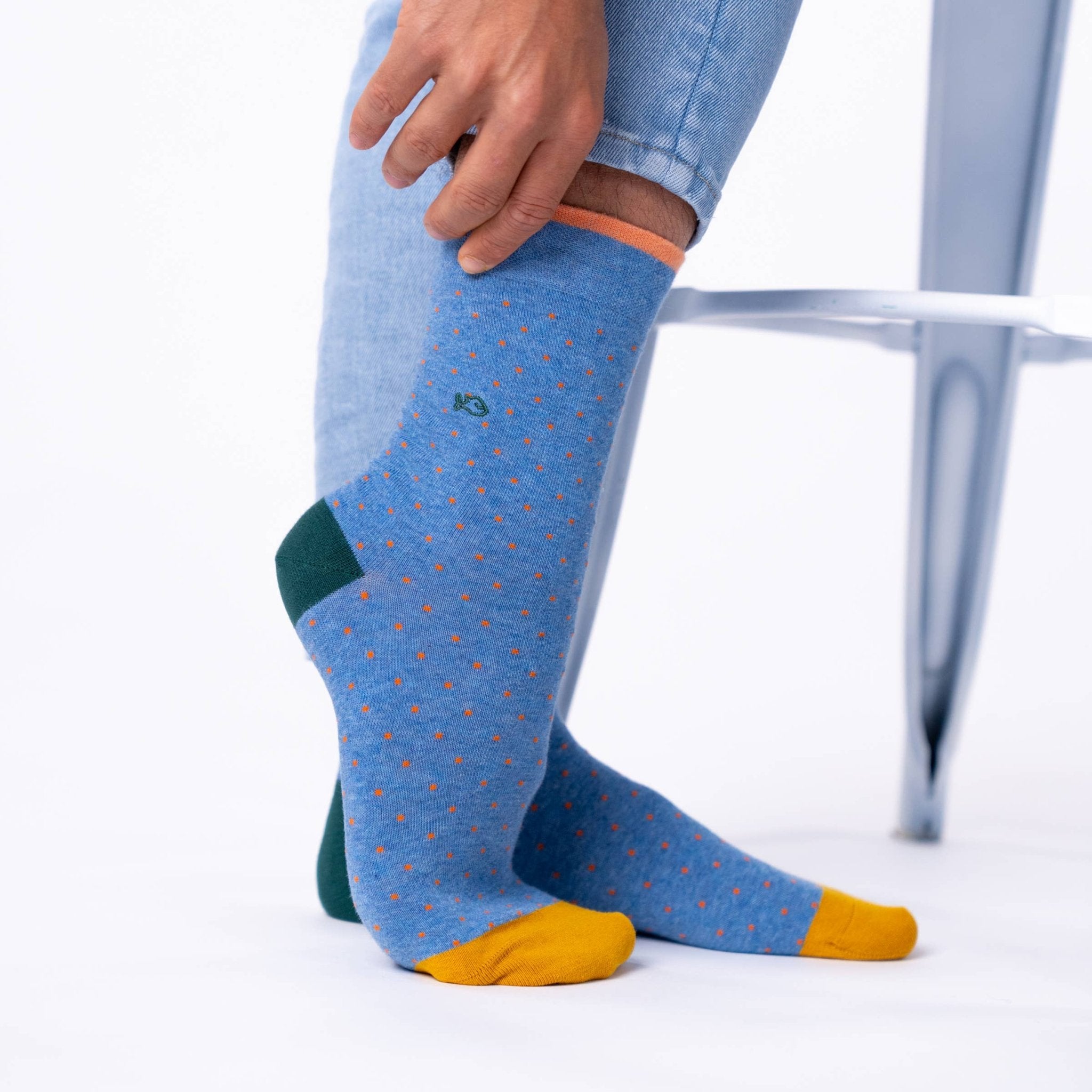 Square combed - cotton socks - Jeans - Boutique Bubbles