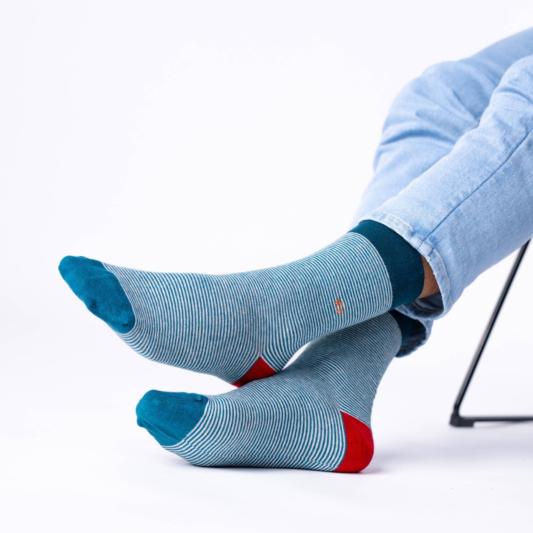 Striped Combed Cotton Socks Romper - Boutique Bubbles