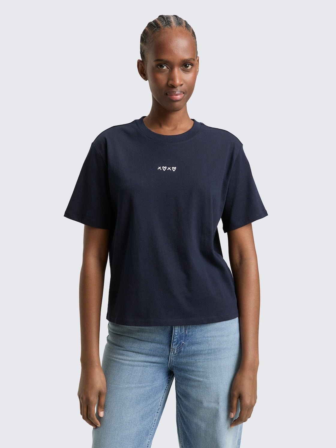 TOM TAILOR - Boxy fit T-shirt with embroidery - 1050481 - Boutique Bubbles