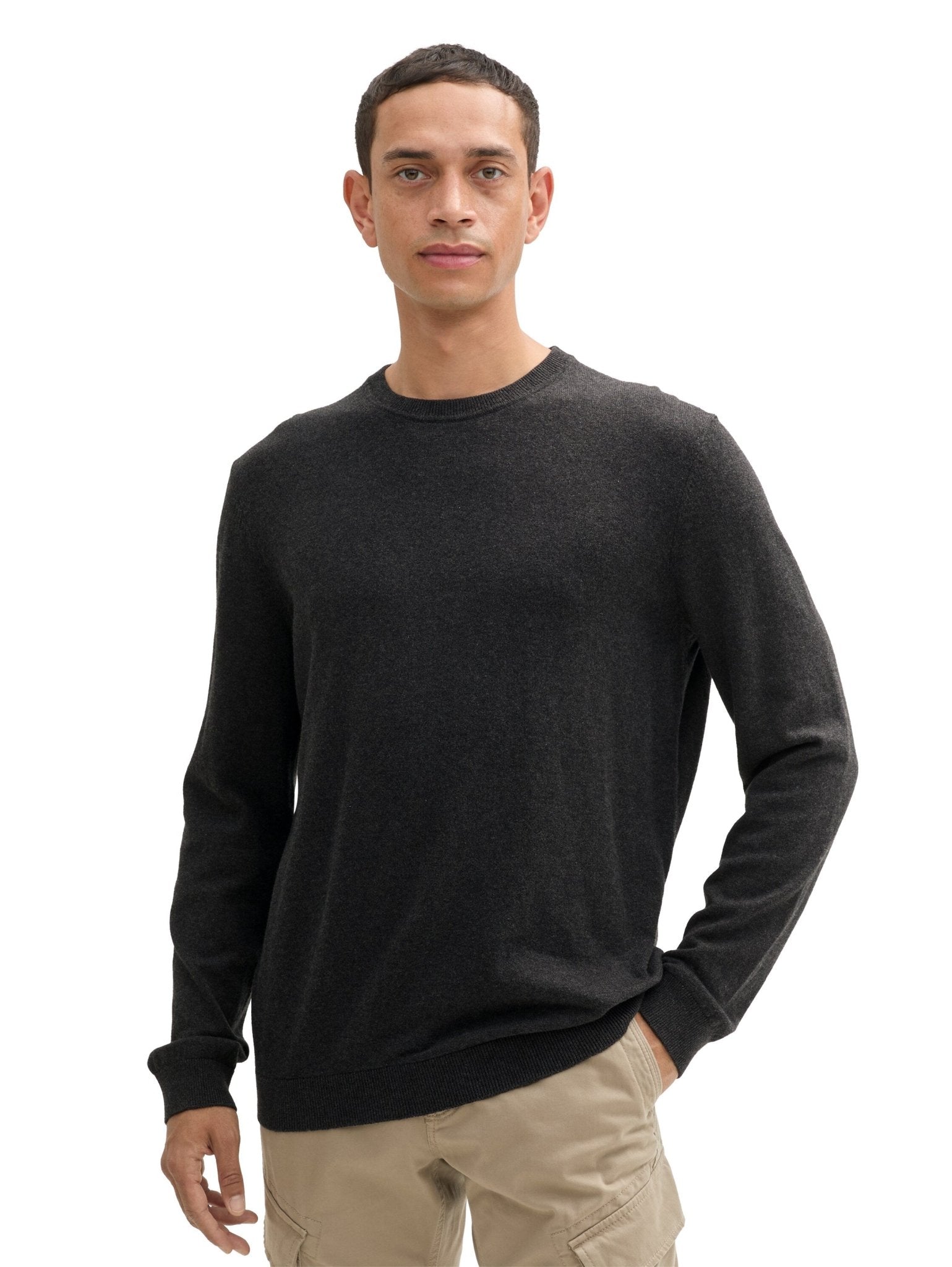 TOM TAILOR - Cotton Cashmere Crew Neck Knit - 1043266 - Boutique Bubbles