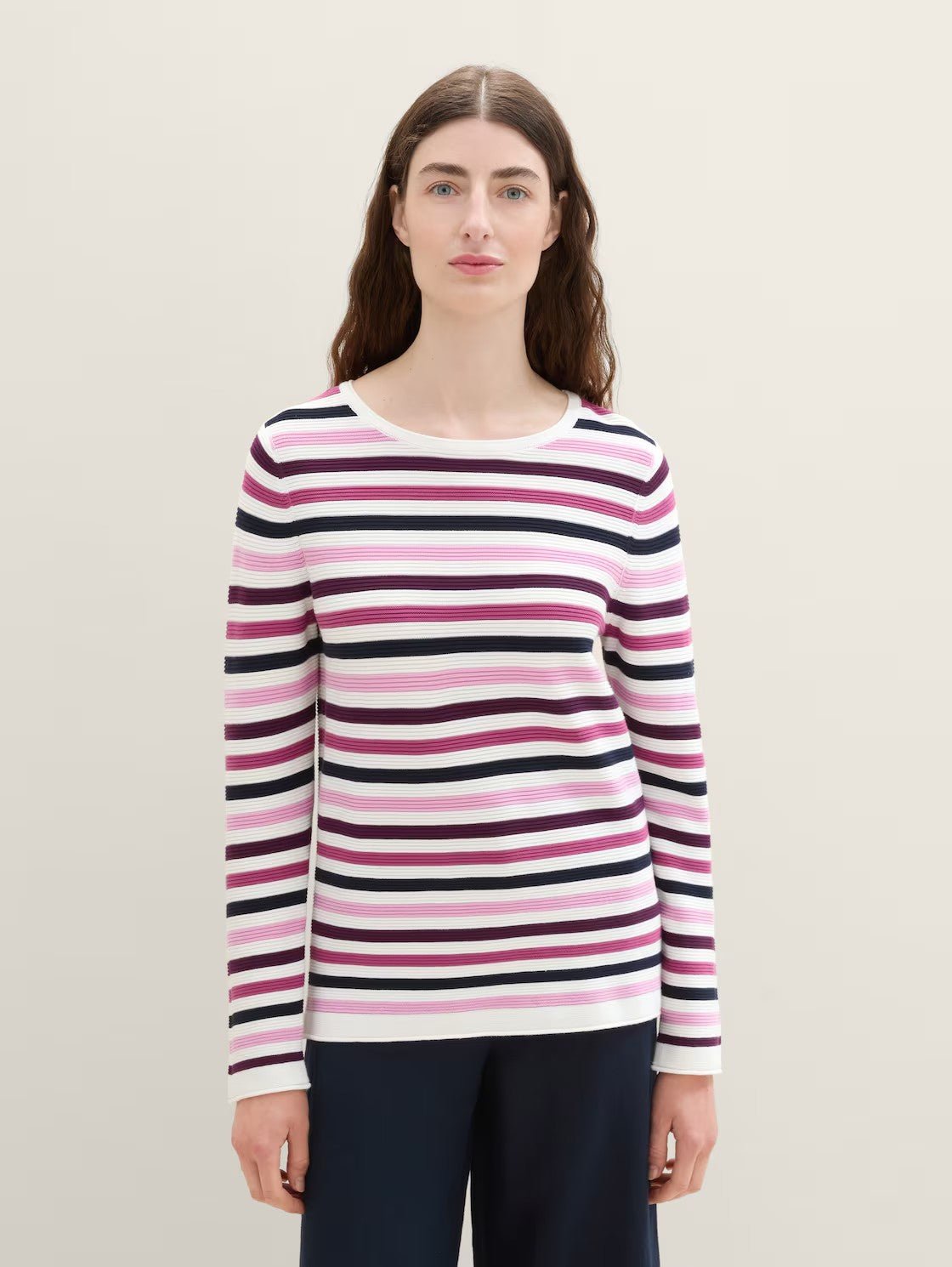 TOM TAILOR - Knitted jumper with organic cotton - 1016350 - Boutique Bubbles