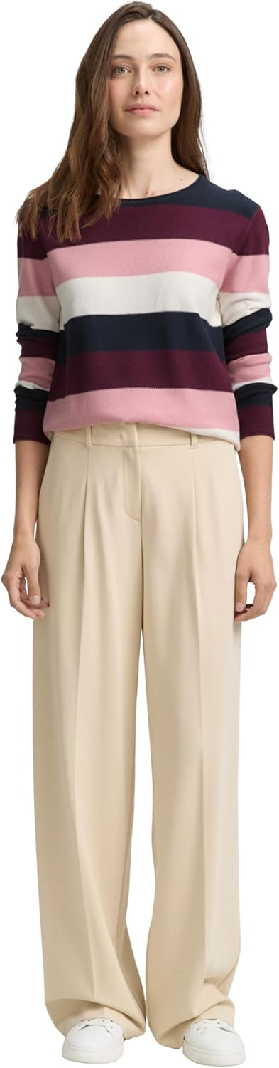 TOM TAILOR - Knitted jumper with round neckline - 1042952 - Boutique Bubbles