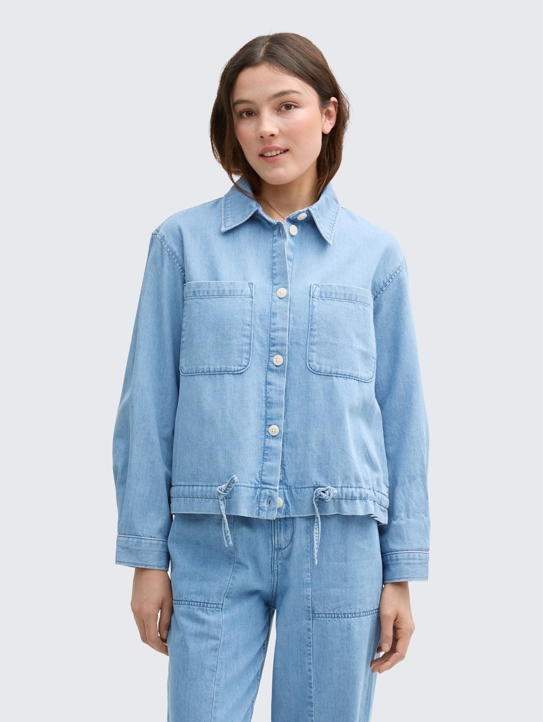 TOM TAILOR - Lightweight denim jacket with drawstring - 1046683 - Boutique Bubbles