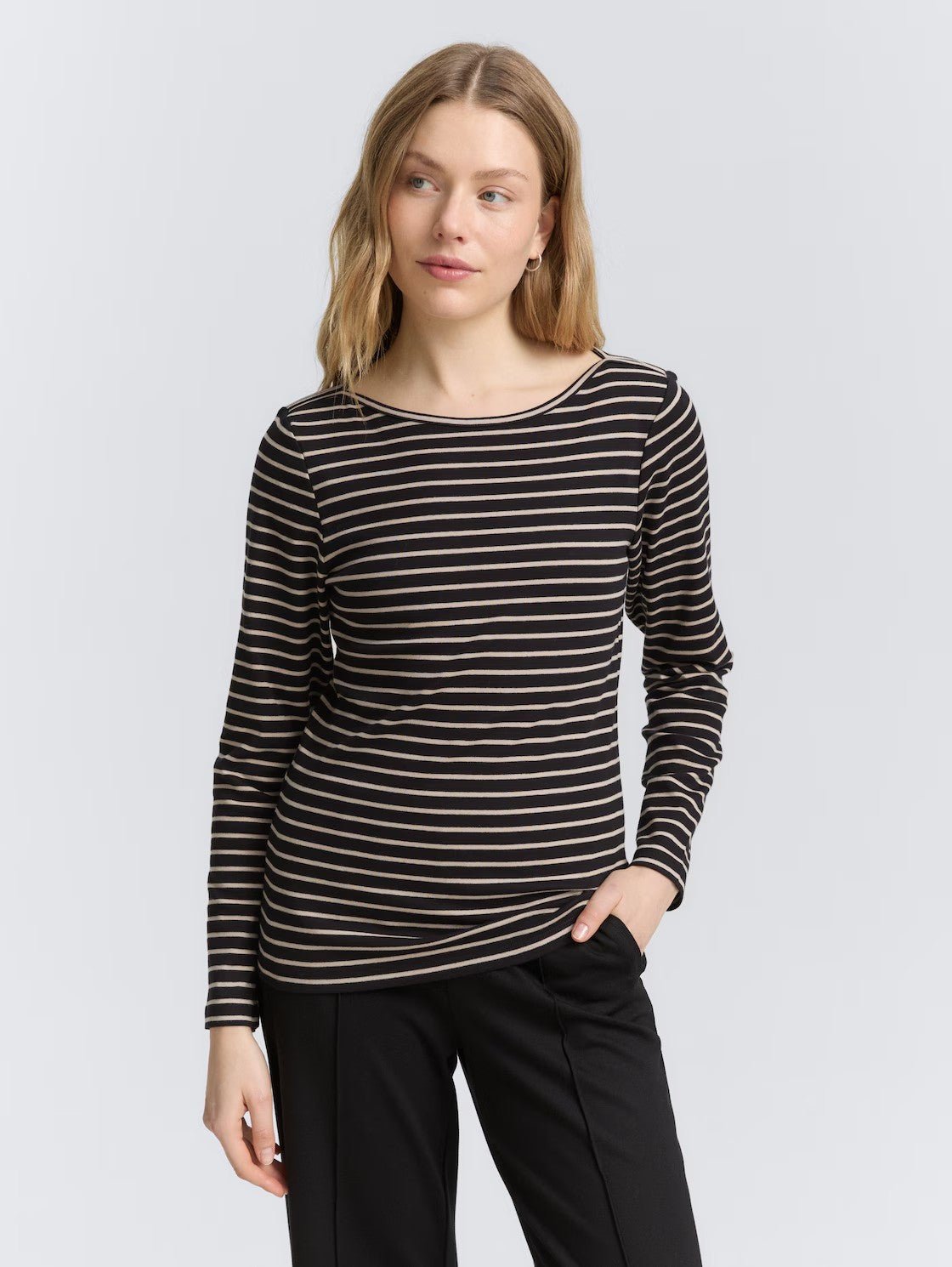 TOM TAILOR - Long - sleeved shirt with striped pattern - 1047730 - Boutique Bubbles