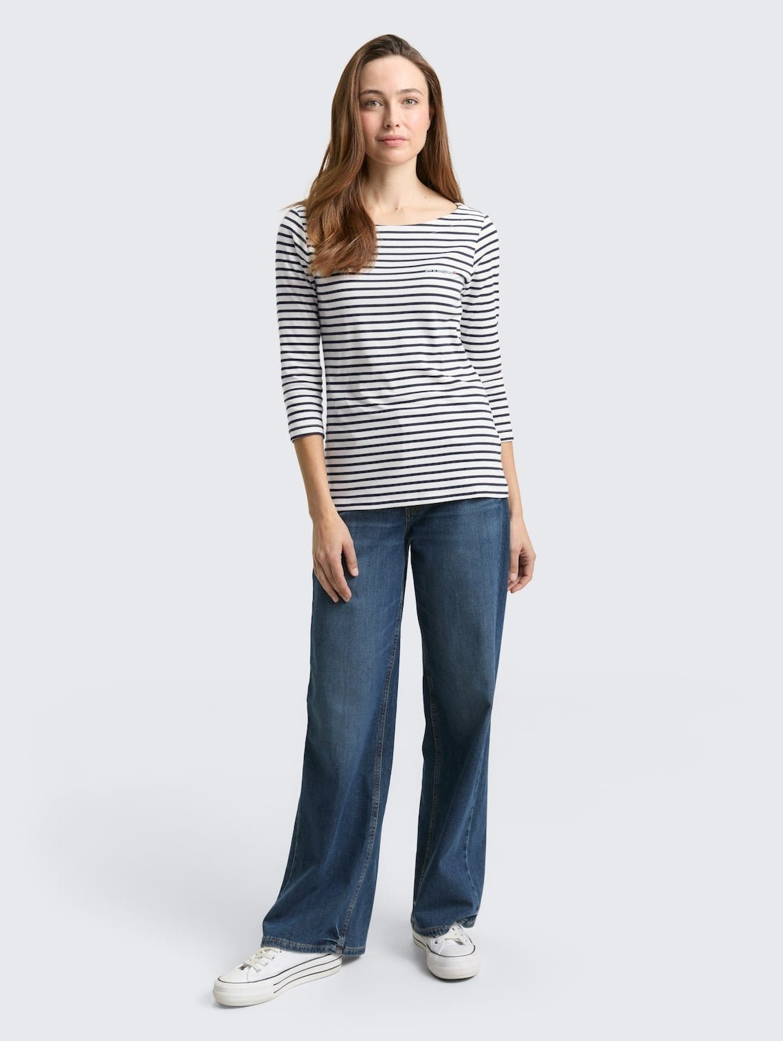 TOM TAILOR - Long - sleeved shirt with striped pattern - 1050415 - Boutique Bubbles