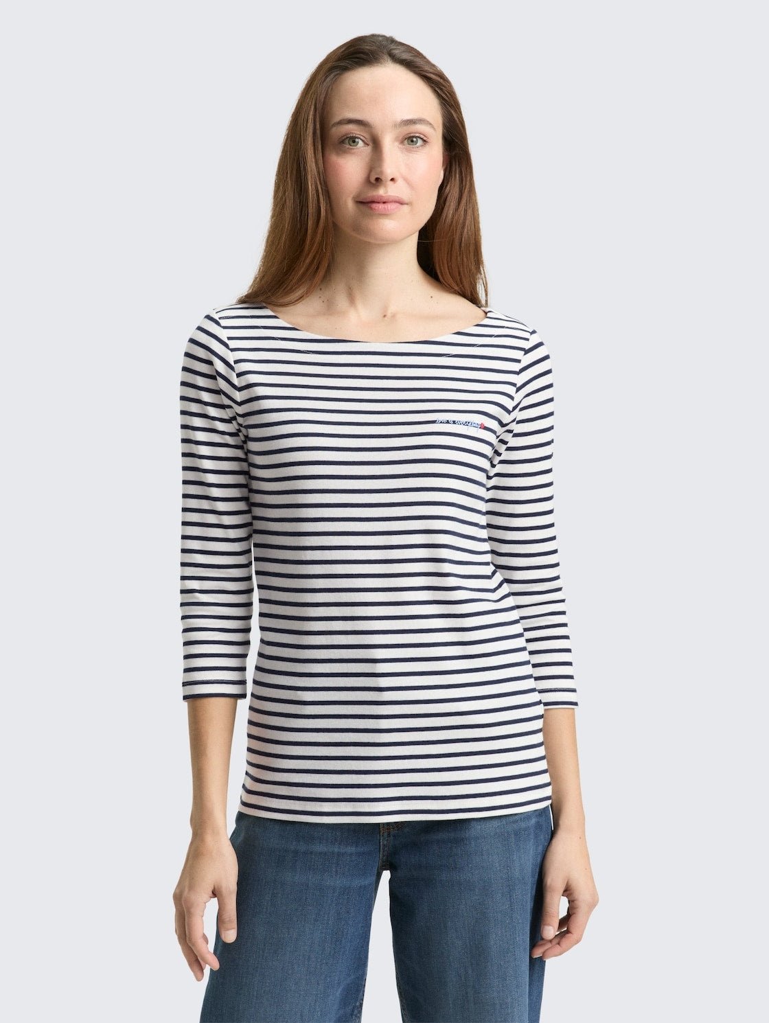 TOM TAILOR - Long - sleeved shirt with striped pattern - 1050415 - Boutique Bubbles