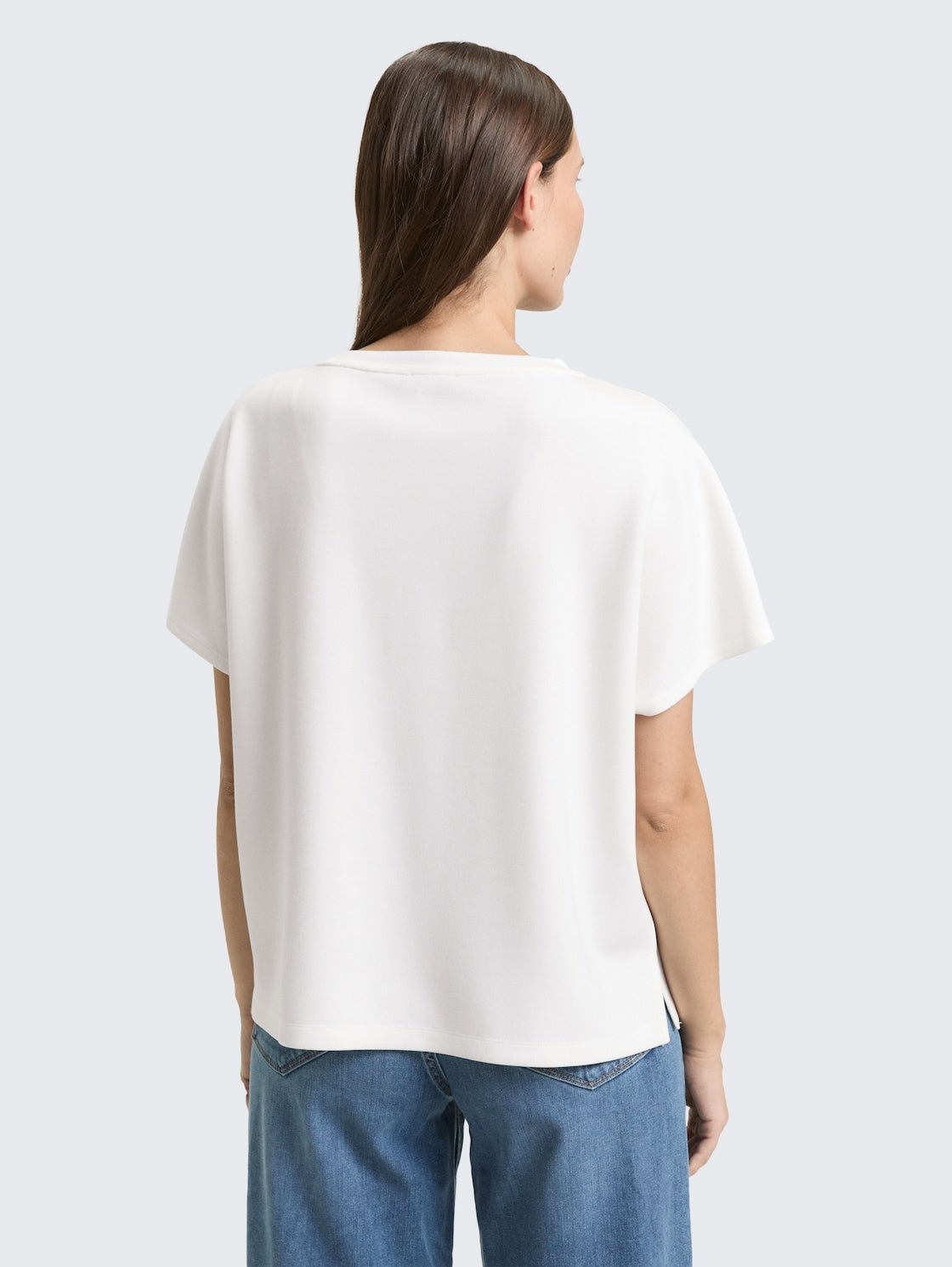 TOM TAILOR - Loose fit scuba T-shirt with breast pocket - 1050844 - Boutique Bubbles