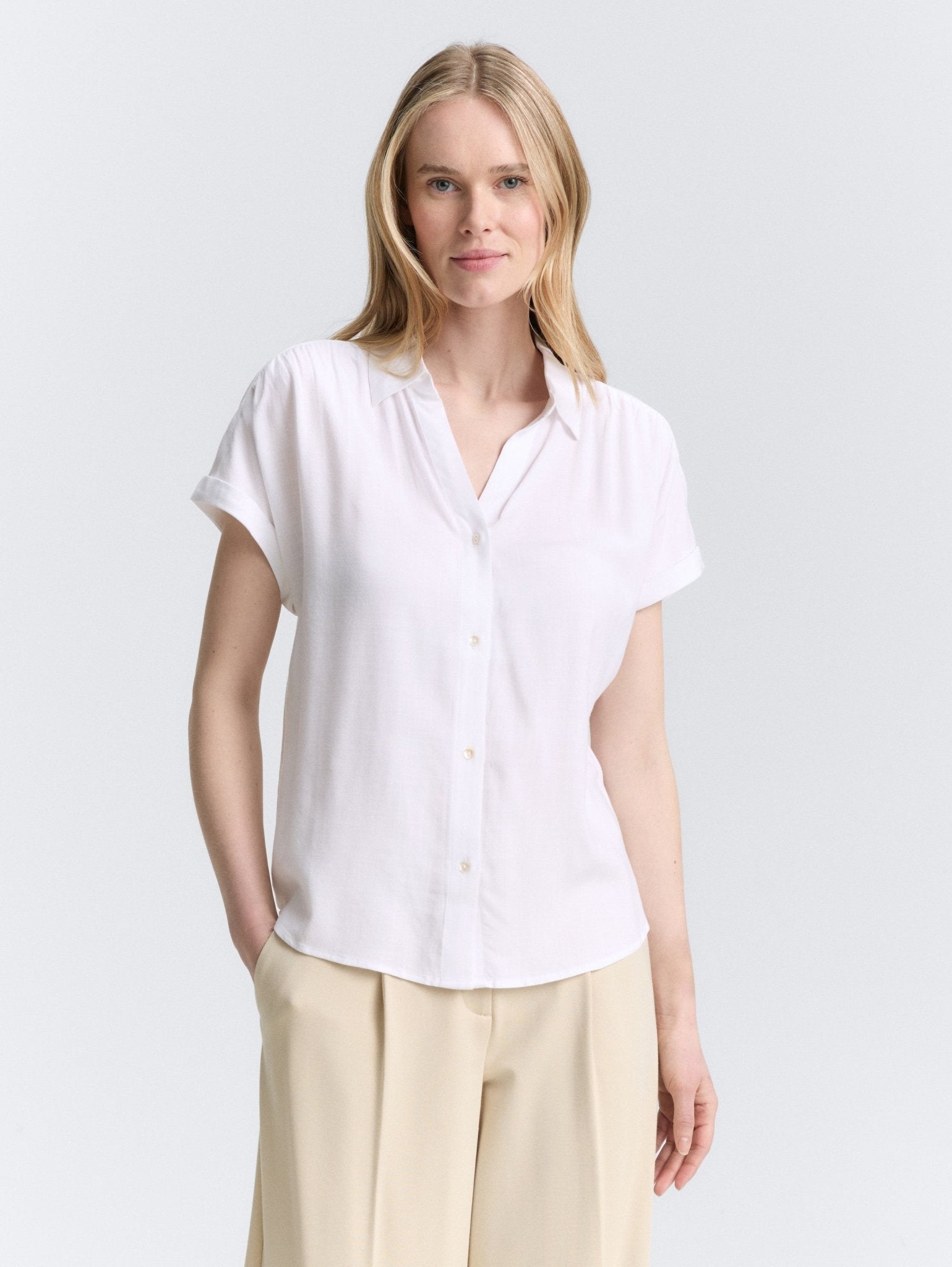 TOM TAILOR - Loose - fit viscose blouse - 1046191 - Boutique Bubbles