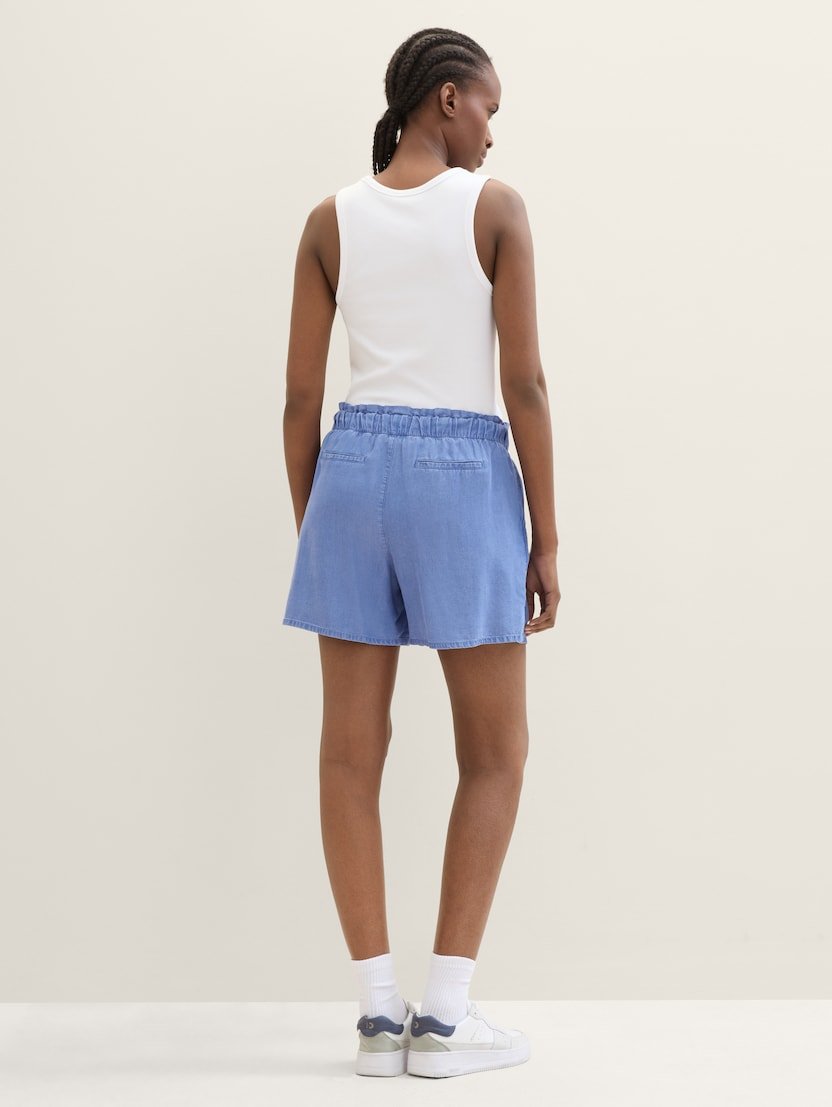 TOM TAILOR - paper bag shorts with Lyocell - 1040802 - Boutique Bubbles