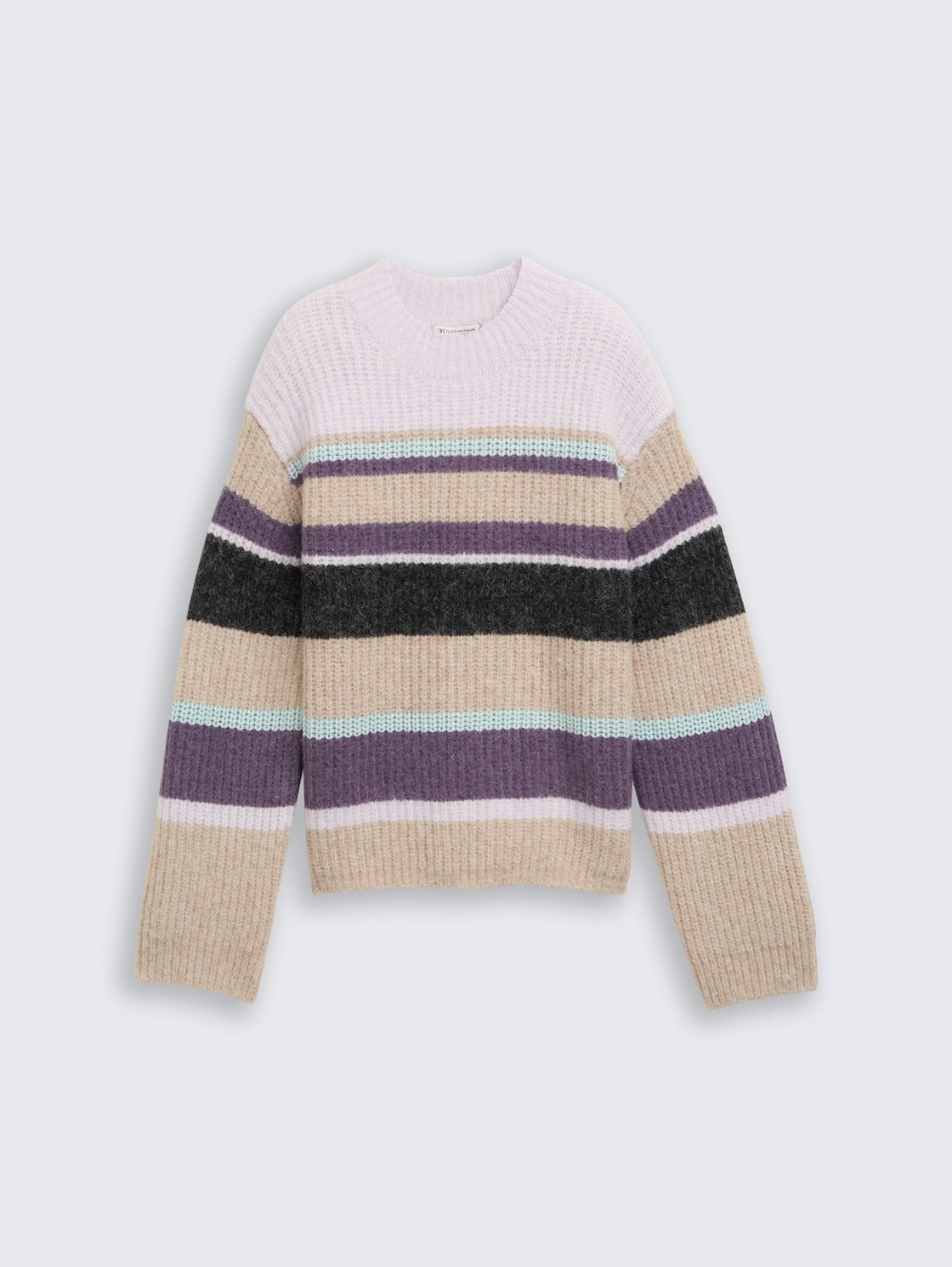 TOM TAILOR - Relaxed fit knitted jumper with striped pattern - 1049075 - Boutique Bubbles