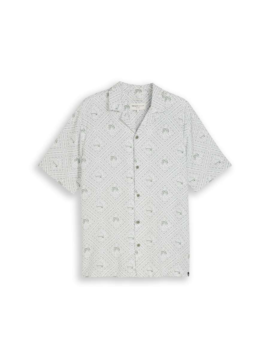 TOM TAILOR - Relaxed Printed Viscose Linen Shirt - 1049657 - Boutique Bubbles