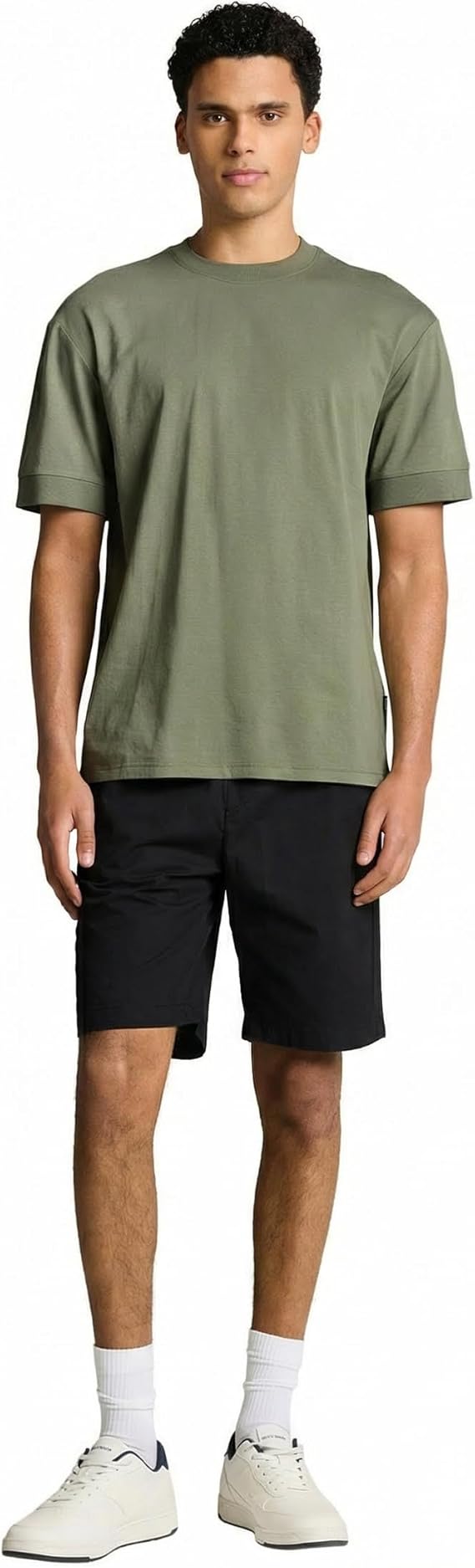 TOM TAILOR - Relaxed Rib Sleeve T-Shirt - 1050351 - Boutique Bubbles