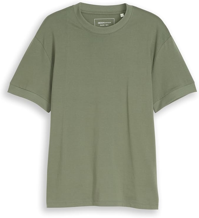 TOM TAILOR - Relaxed Rib Sleeve T-Shirt - 1050351 - Boutique Bubbles