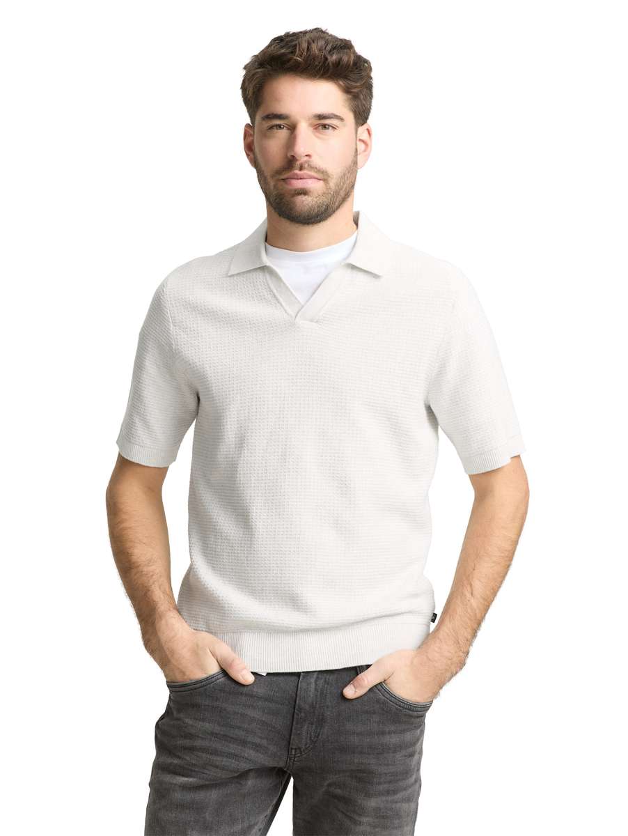 TOM TAILOR - Structured Knit Polo - 1050756 - Boutique Bubbles