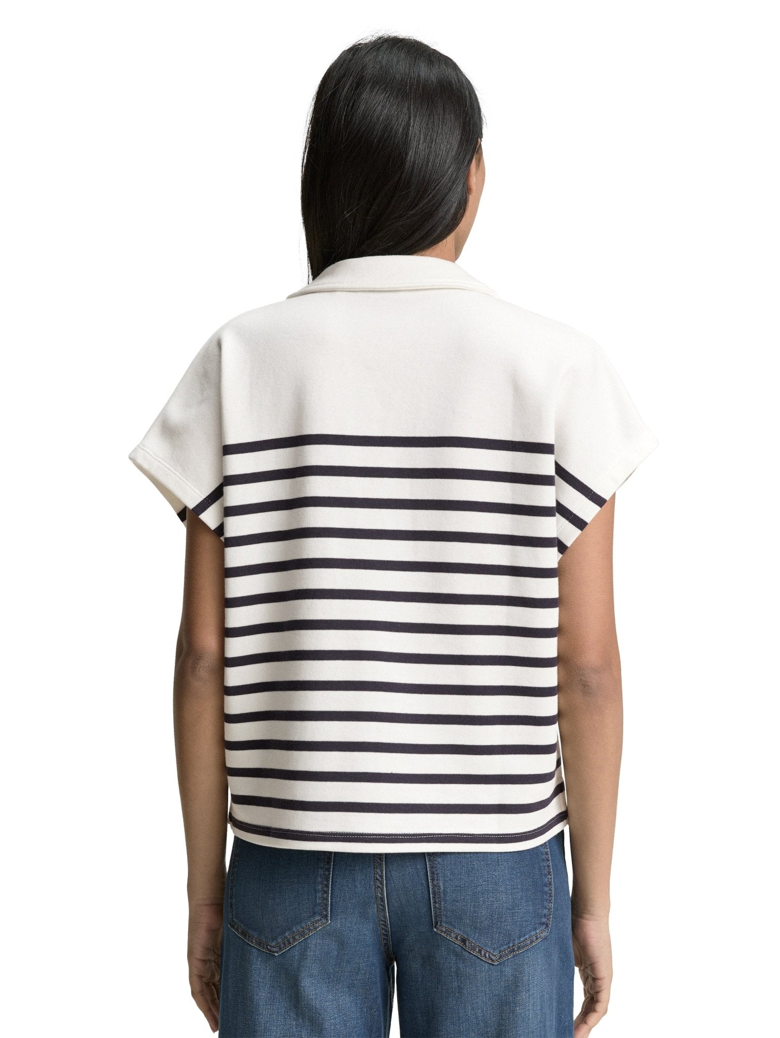 TOM TAILOR - Sweatshirt striped polo - 1046468 - Boutique Bubbles
