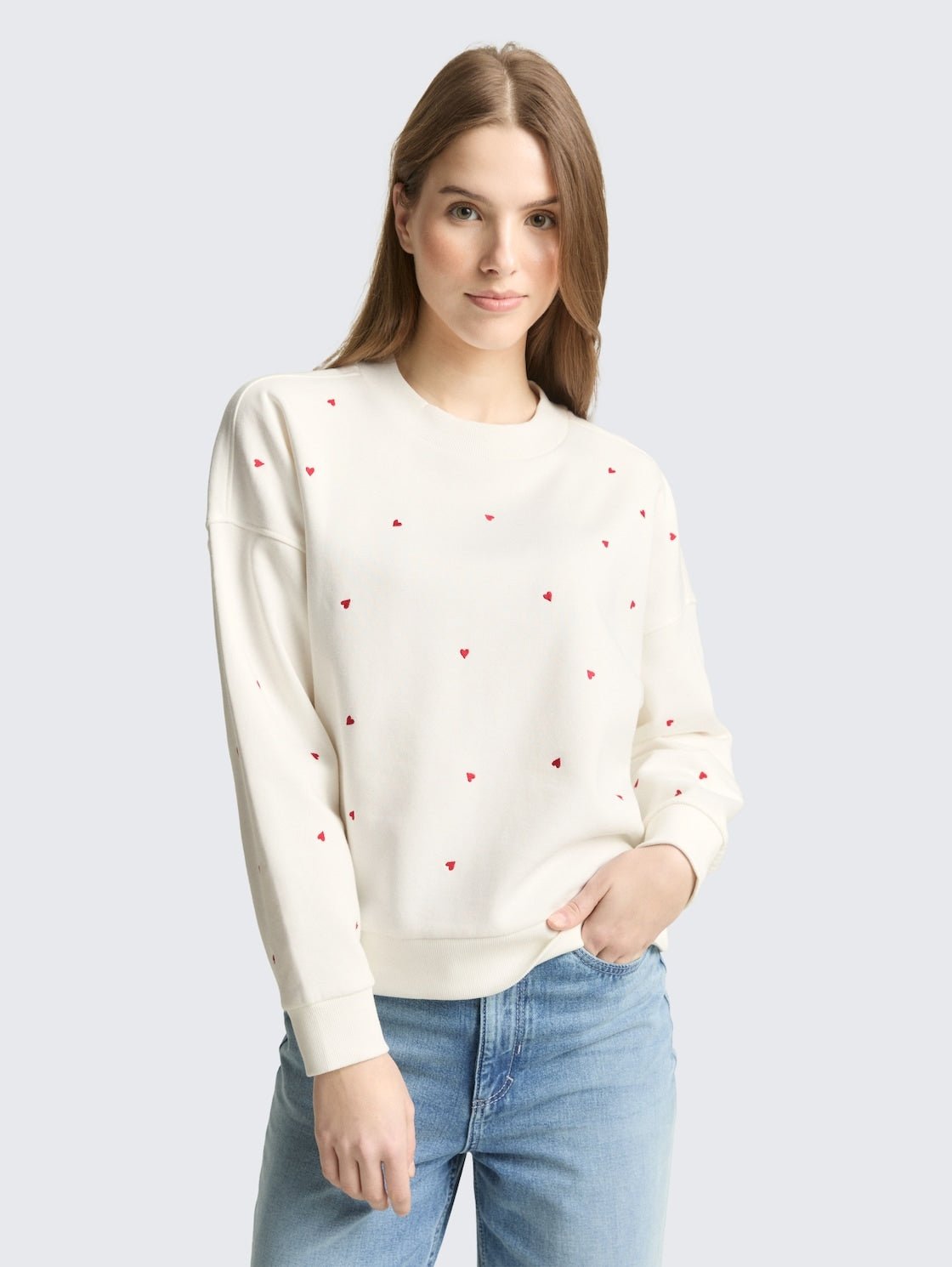TOM TAILOR - Sweatshirt With Embroidery - 1050822 - Boutique Bubbles