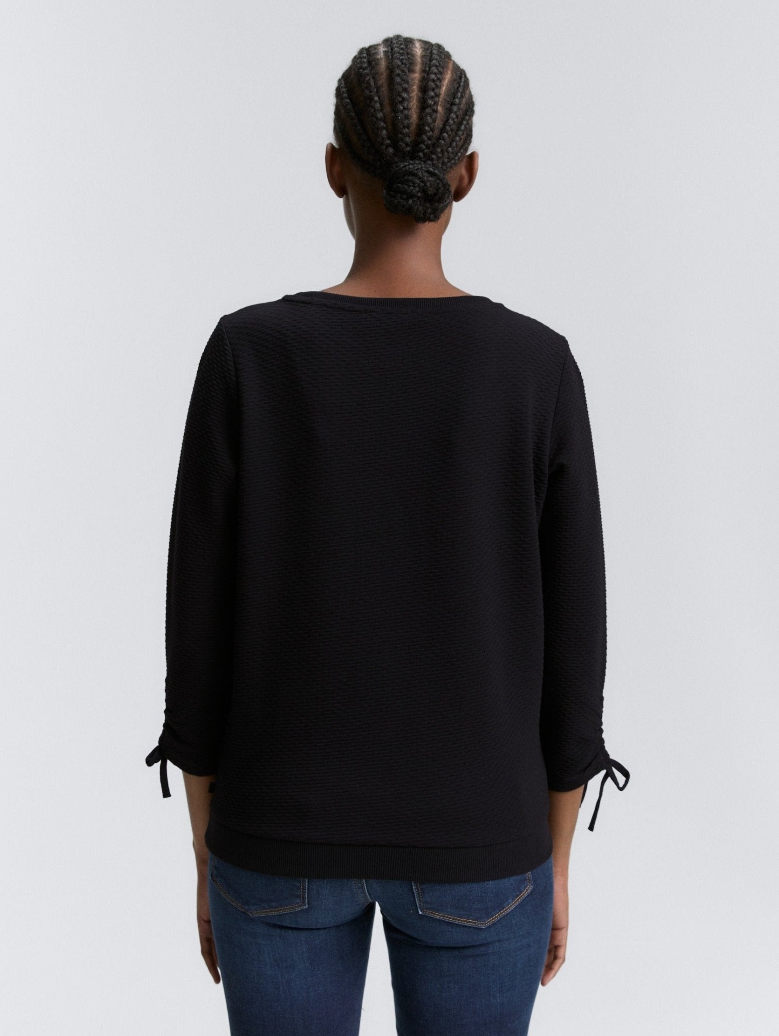 TOM TAILOR - Sweatshirt with gathered sleeves - 1047227 - Boutique Bubbles