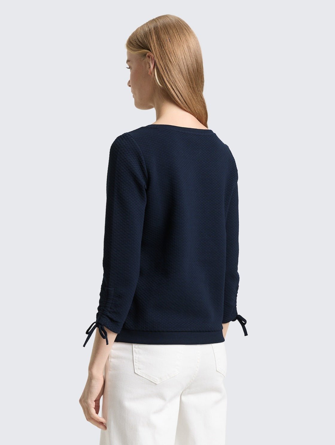 TOM TAILOR - Sweatshirt with gathered sleeves - 1047227 - Boutique Bubbles
