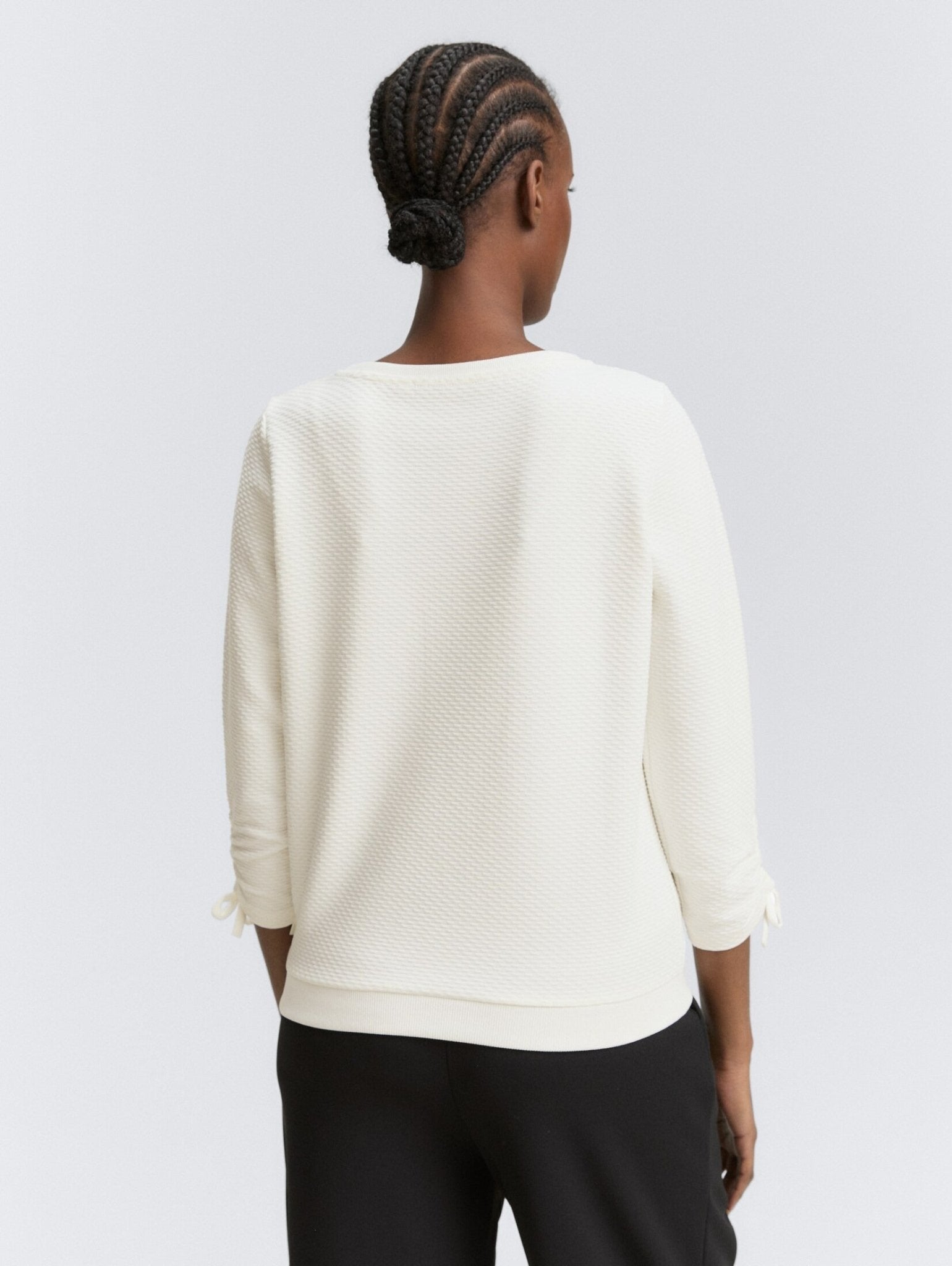 TOM TAILOR - Sweatshirt with gathered sleeves - 1047227 - Boutique Bubbles