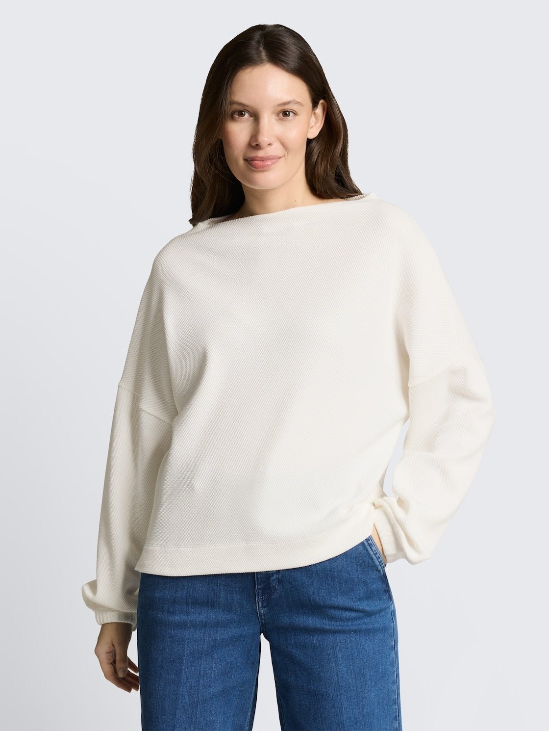 TOM TAILOR - Sweatshirt with stand - up collar - 1050483 - Boutique Bubbles