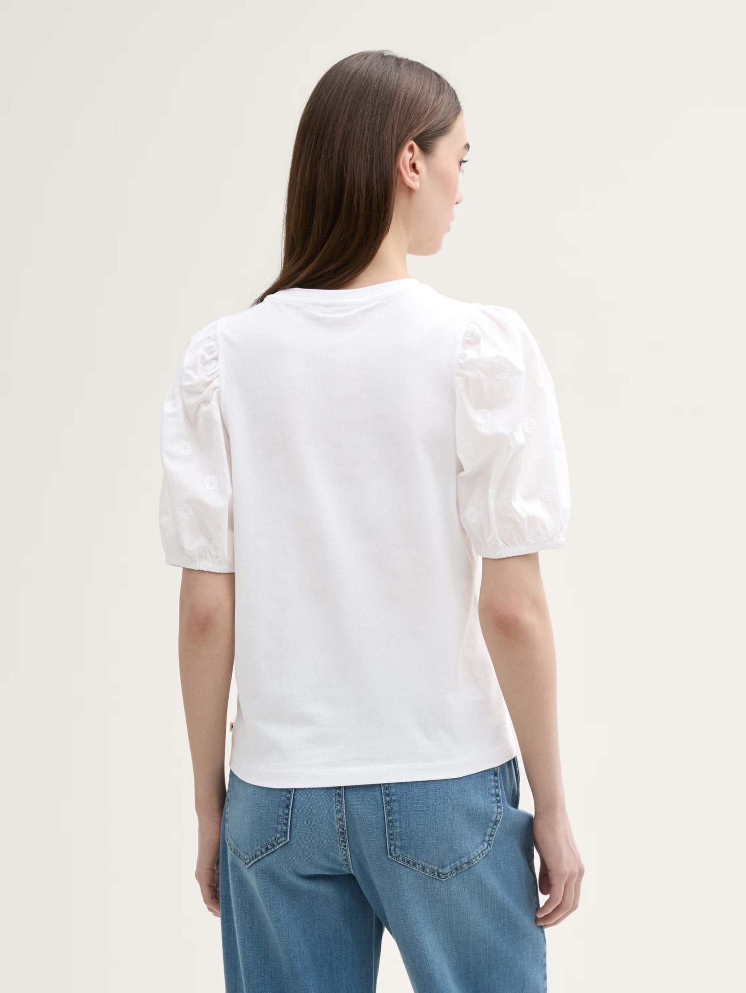 TOM TAILOR - T-shirt with puffed sleeves - 1046549 - Boutique Bubbles