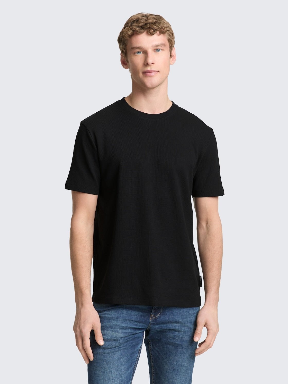 TOM TAILOR - T-shirt with waffle texture - 1050352 - Boutique Bubbles