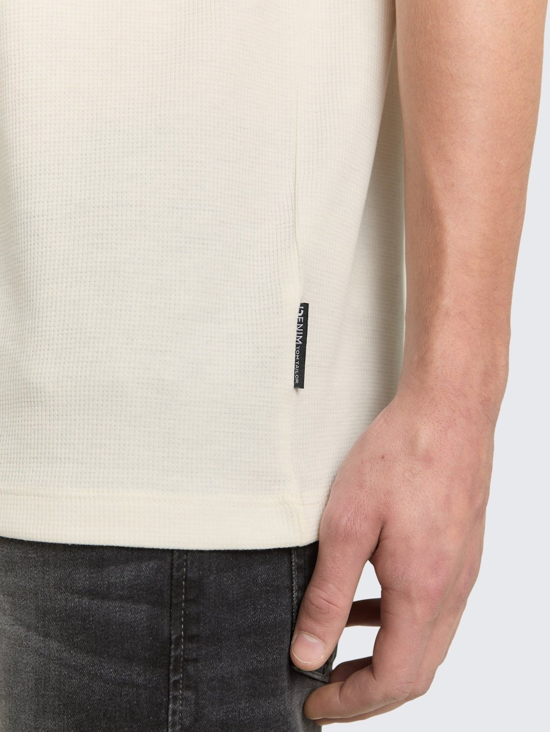 TOM TAILOR - T-shirt with waffle texture - 1050352 - Boutique Bubbles